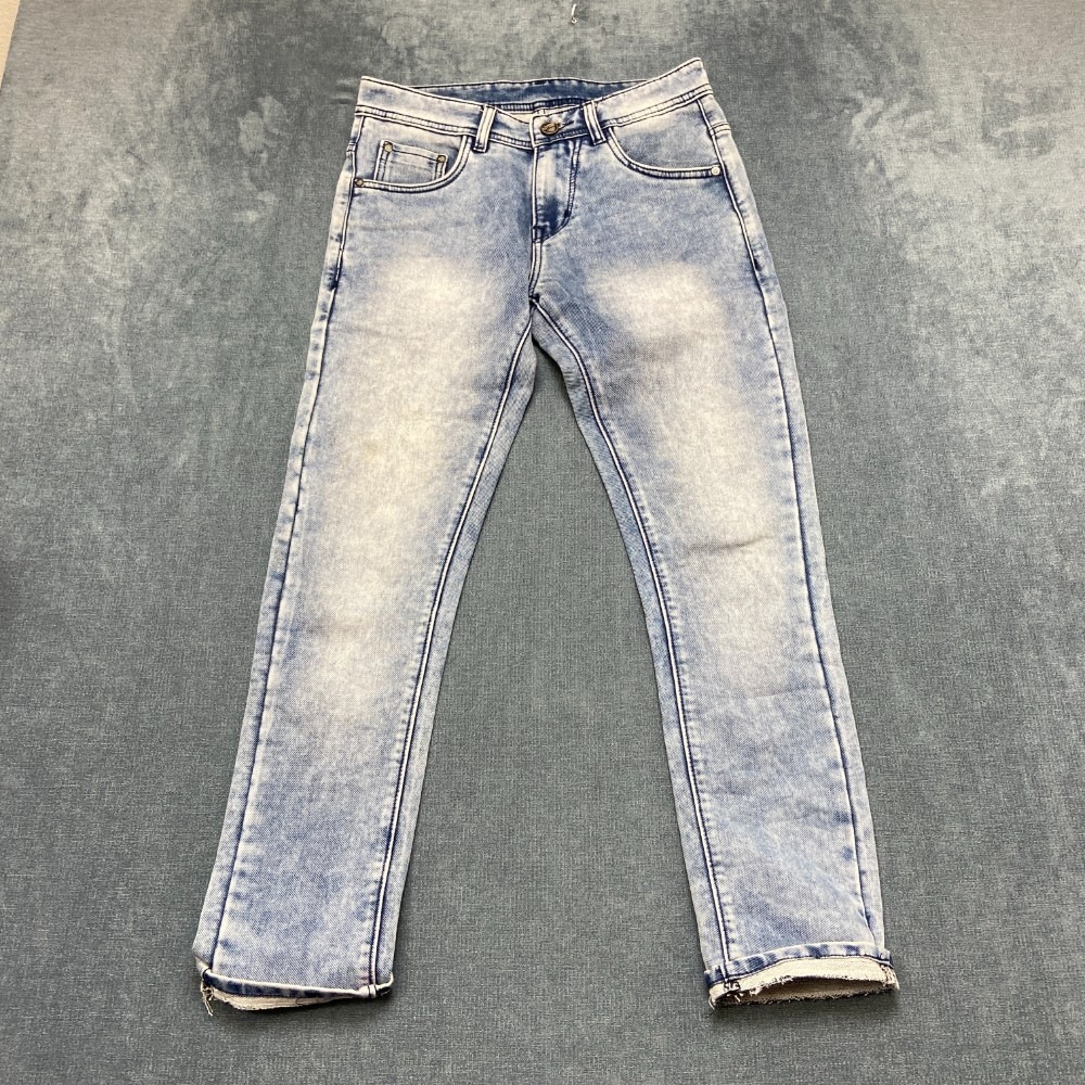 Armani Jeans Mens 30x27 Blue Denim Logo 5 Pockets Streetwear Straight Leg Comfy